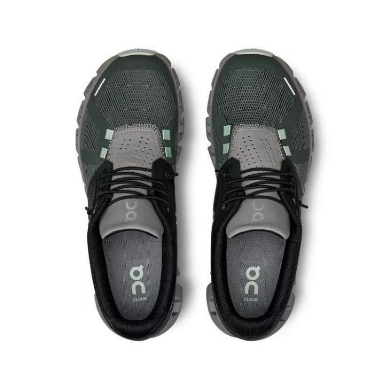 On Running Cloud 5 Sneakers Dam Svarta Olivgröna | SE_ON8021