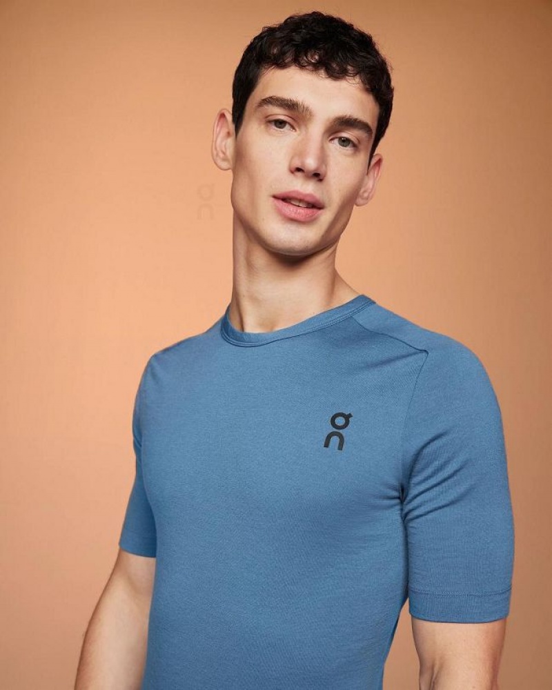 On Running Merino-T T-shirts Herr Blå | SE_ON8031