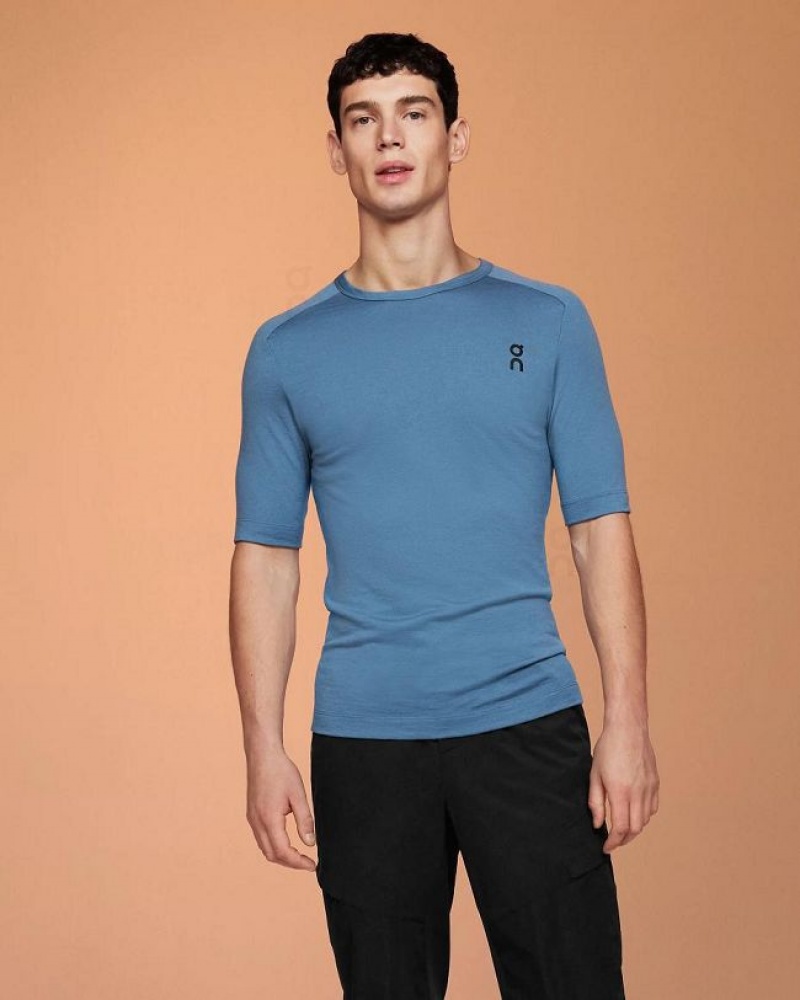 On Running Merino-T T-shirts Herr Blå | SE_ON8031