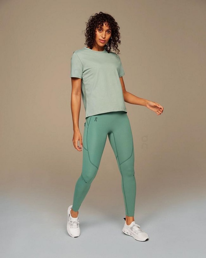 On Running On-T T-shirts Dam Gröna | SE_ON8244