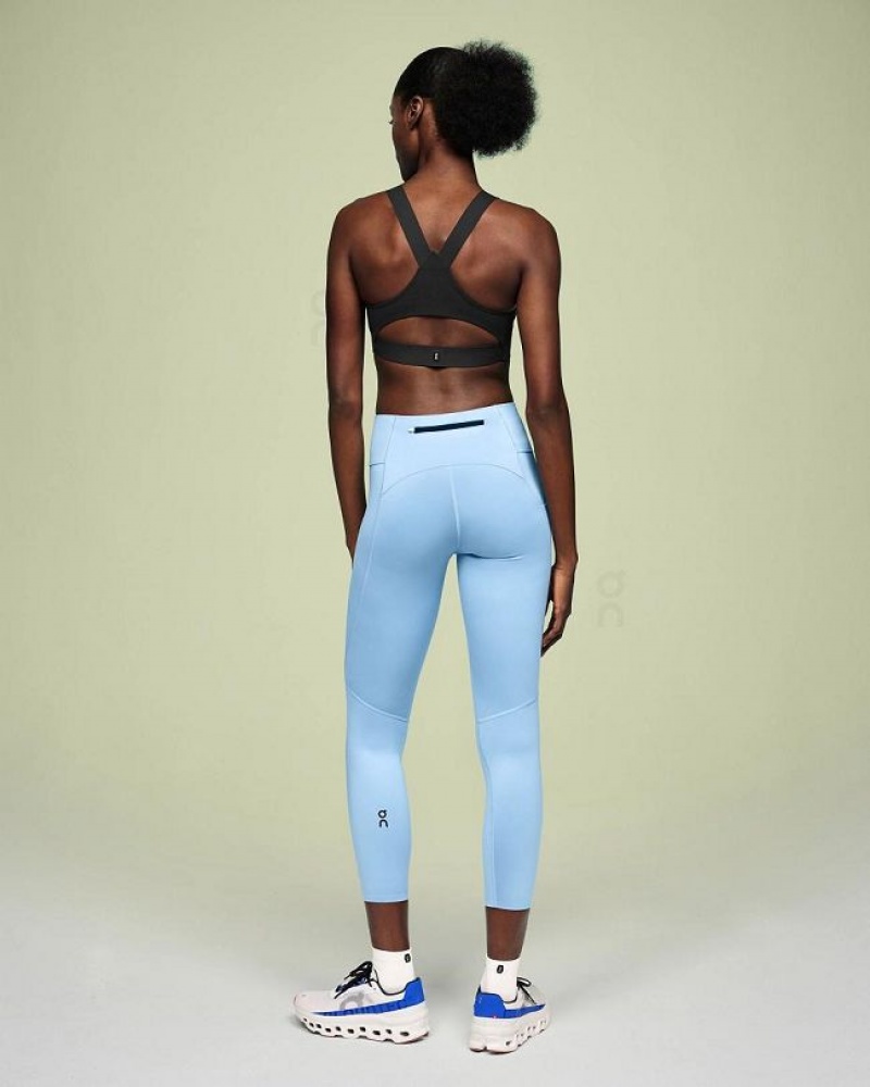 On Running Performance 7/8 Leggings Dam Blå | SE_ON9004